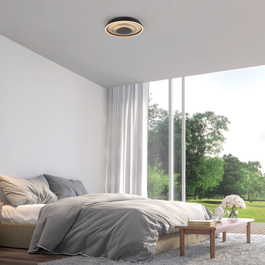 JUST LIGHT. 14409-21 - LED stropné svietidlo GLITTY LED/22W/230V priemer 40 cm čierna