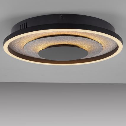 JUST LIGHT. 14409-21 - LED stropné svietidlo GLITTY LED/22W/230V priemer 40 cm čierna