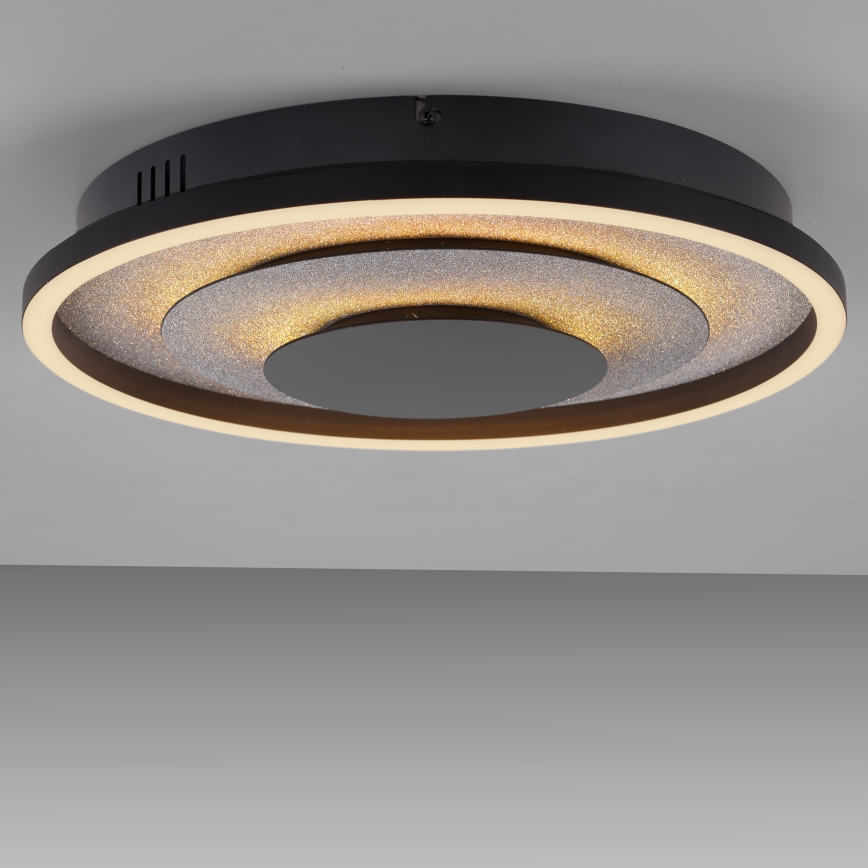 JUST LIGHT. 14409-21 - LED stropné svietidlo GLITTY LED/22W/230V priemer 40 cm čierna
