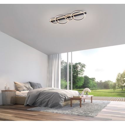 JUST LIGHT. 14426-21 - LED stropné svietidlo CICHIO LED/37W/230V + LED/9,5W 30x86 cm čierna