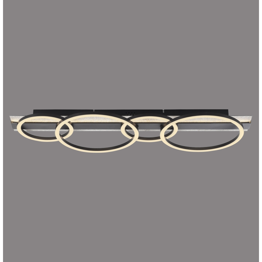 JUST LIGHT. 14426-21 - LED stropné svietidlo CICHIO LED/37W/230V + LED/9,5W 30x86 cm čierna