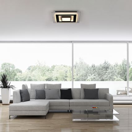 JUST LIGHT. 14439-21 - LED stropné svietidlo CICHIO LED/18,5W/230V + LED/9W 40x40 cm čierna