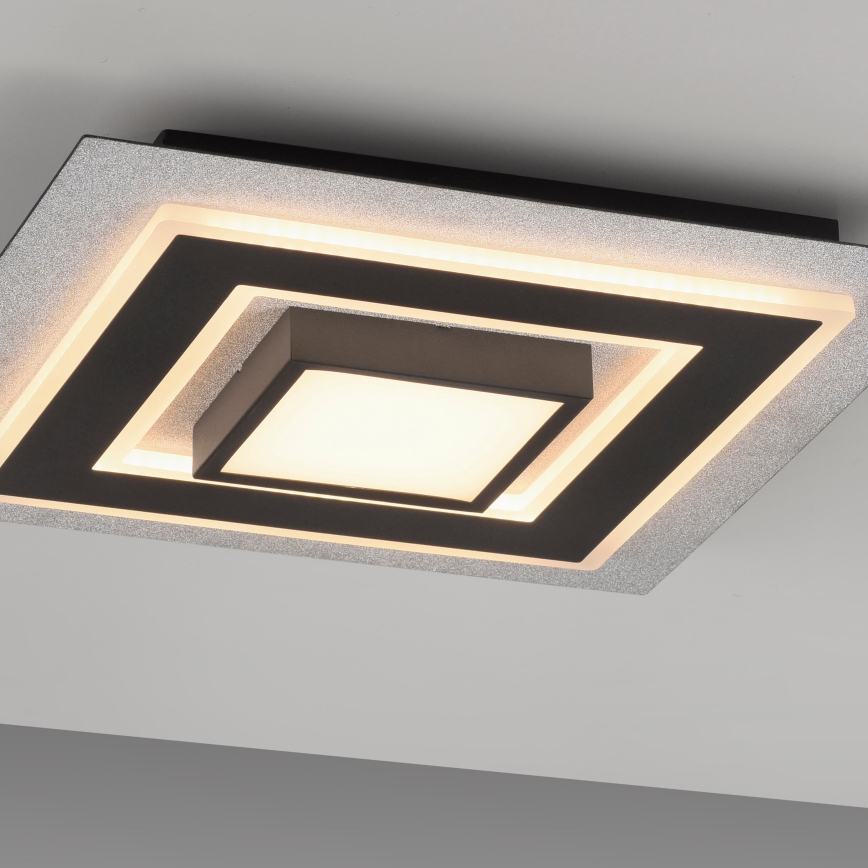JUST LIGHT. 14439-21 - LED stropné svietidlo CICHIO LED/18,5W/230V + LED/9W 40x40 cm čierna
