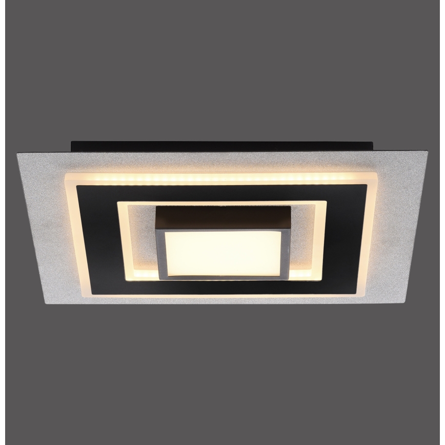 JUST LIGHT. 14439-21 - LED stropné svietidlo CICHIO LED/18,5W/230V + LED/9W 40x40 cm čierna