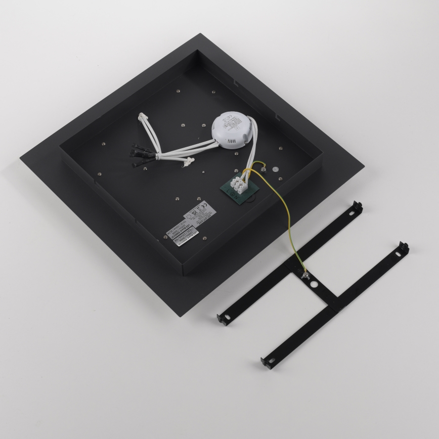 JUST LIGHT. 14439-21 - LED stropné svietidlo CICHIO LED/18,5W/230V + LED/9W 40x40 cm čierna
