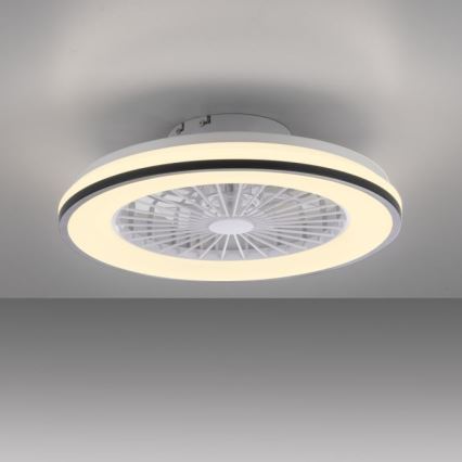 JUST LIGHT. 14447-18 - LED RGBW Stmievateľný stropný ventilátor so svetlom LENO LED/44W/230V 3000-6500K pr. 48,6 cm biela + diaľkové ovládanie