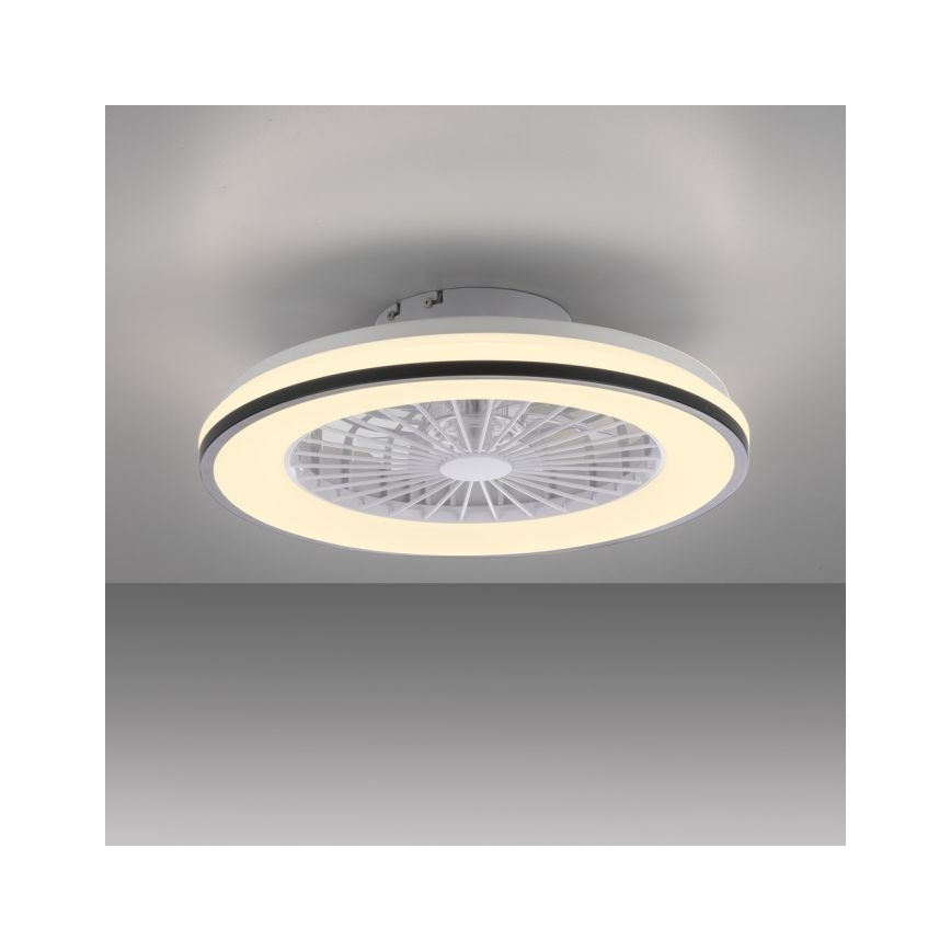 JUST LIGHT. 14447-18 - LED RGBW Stmievateľný stropný ventilátor so svetlom LENO LED/44W/230V 3000-6500K pr. 48,6 cm biela + diaľkové ovládanie