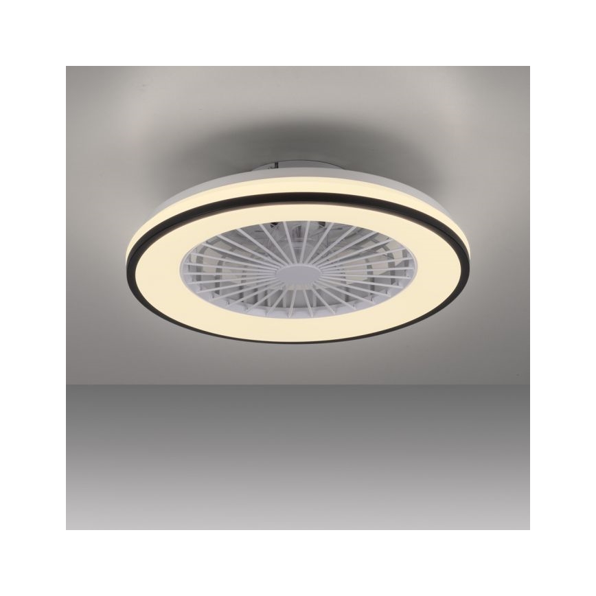 JUST LIGHT. 14447-18 - LED RGBW Stmievateľný stropný ventilátor so svetlom LENO LED/44W/230V 3000-6500K pr. 48,6 cm biela + diaľkové ovládanie