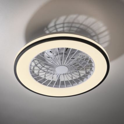 JUST LIGHT. 14447-18 - LED RGBW Stmievateľný stropný ventilátor so svetlom LENO LED/44W/230V 3000-6500K pr. 48,6 cm biela + diaľkové ovládanie