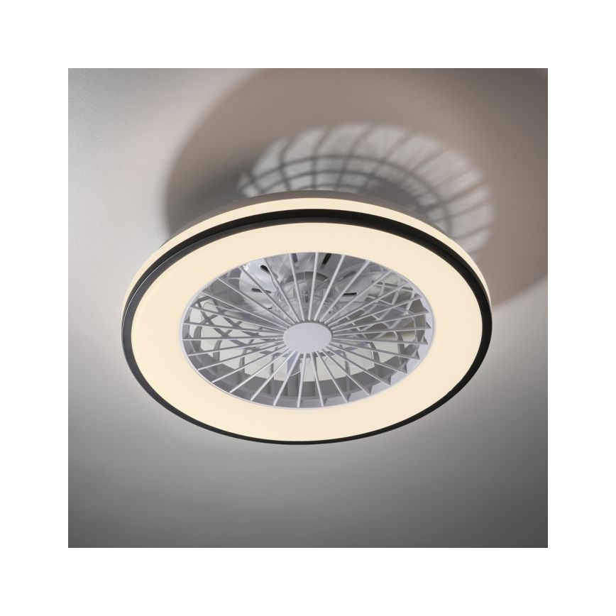 JUST LIGHT. 14447-18 - LED RGBW Stmievateľný stropný ventilátor so svetlom LENO LED/44W/230V 3000-6500K pr. 48,6 cm biela + diaľkové ovládanie