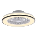 JUST LIGHT. 14447-18 - LED RGBW Stmievateľný stropný ventilátor so svetlom LENO LED/44W/230V 3000-6500K pr. 48,6 cm biela + diaľkové ovládanie
