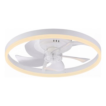 JUST LIGHT. 14624-16 - LED stmievateľný stropný ventilátor s osvetlením RITA LED/22W/230V 3000-6000K priemer 50 cm biely + diaľkové ovládanie