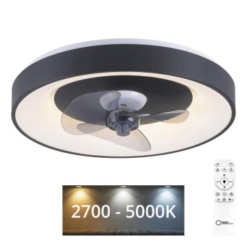 JUST LIGHT. 14644-18 - LED Stmievateľné stropné svietidlo s ventilátorom VENIKA LED/36W/230V pr. 48,6 cm 2700-5000K + diaľkové ovládanie