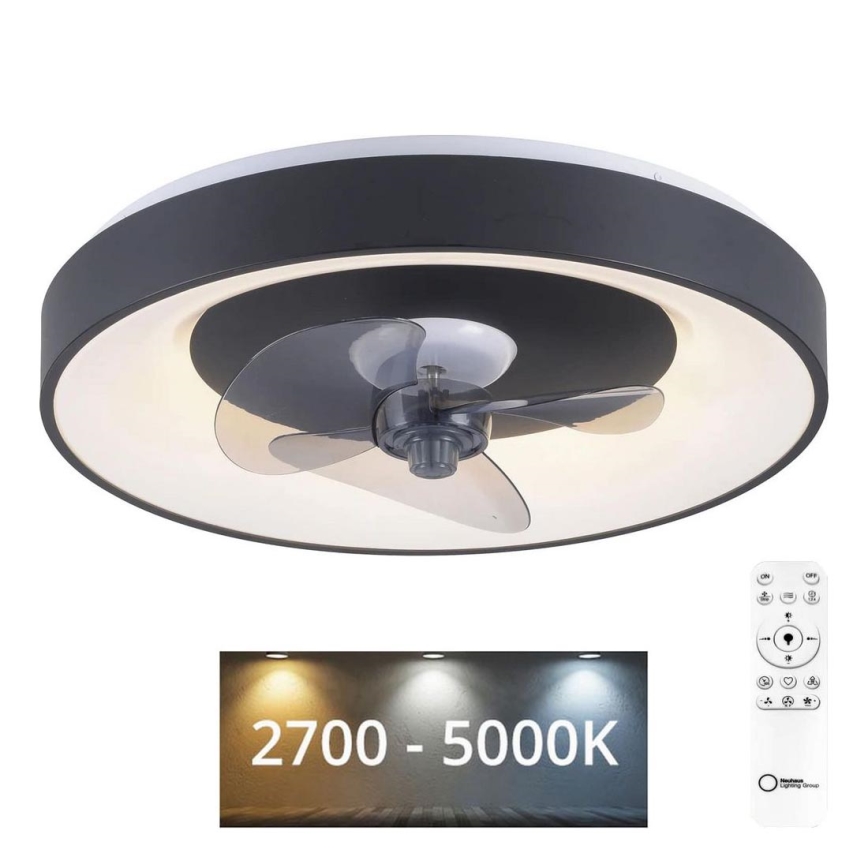 JUST LIGHT. 14644-18 - LED Stmievateľné stropné svietidlo s ventilátorom VENIKA LED/36W/230V pr. 48,6 cm 2700-5000K + diaľkové ovládanie