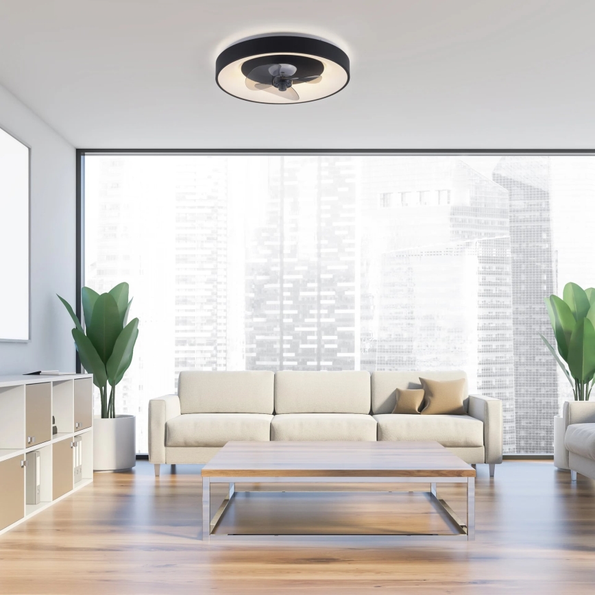 JUST LIGHT. 14644-18 - LED Stmievateľné stropné svietidlo s ventilátorom VENIKA LED/36W/230V pr. 48,6 cm 2700-5000K + diaľkové ovládanie