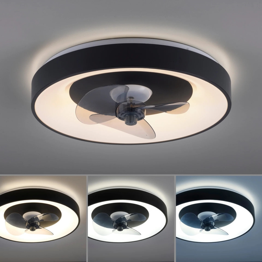 JUST LIGHT. 14644-18 - LED Stmievateľné stropné svietidlo s ventilátorom VENIKA LED/36W/230V pr. 48,6 cm 2700-5000K + diaľkové ovládanie
