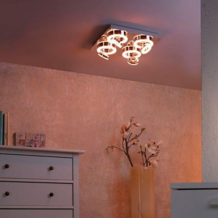 JUST LIGHT. 14662-17 - LED RGBW Stmievateľné bodové svietidlo TIM LOLASMART 4xLED/5,9/230V 2700-5000K + diaľkové ovládanie