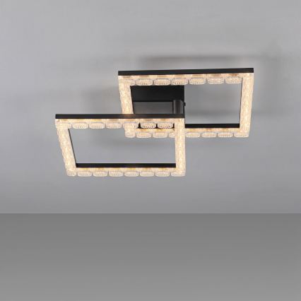 JUST LIGHT. 14732-18 - LED Stropné svietidlo GLITRA LED/17,5W/230V 37,6x37,6 cm čierna
