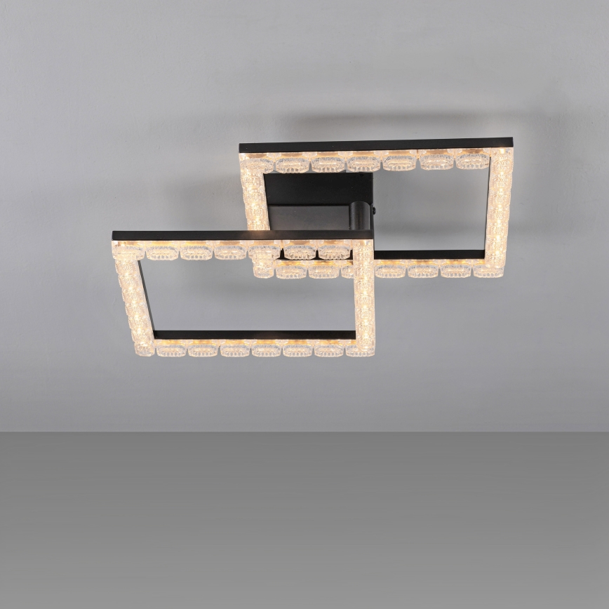 JUST LIGHT. 14732-18 - LED Stropné svietidlo GLITRA LED/17,5W/230V 37,6x37,6 cm čierna
