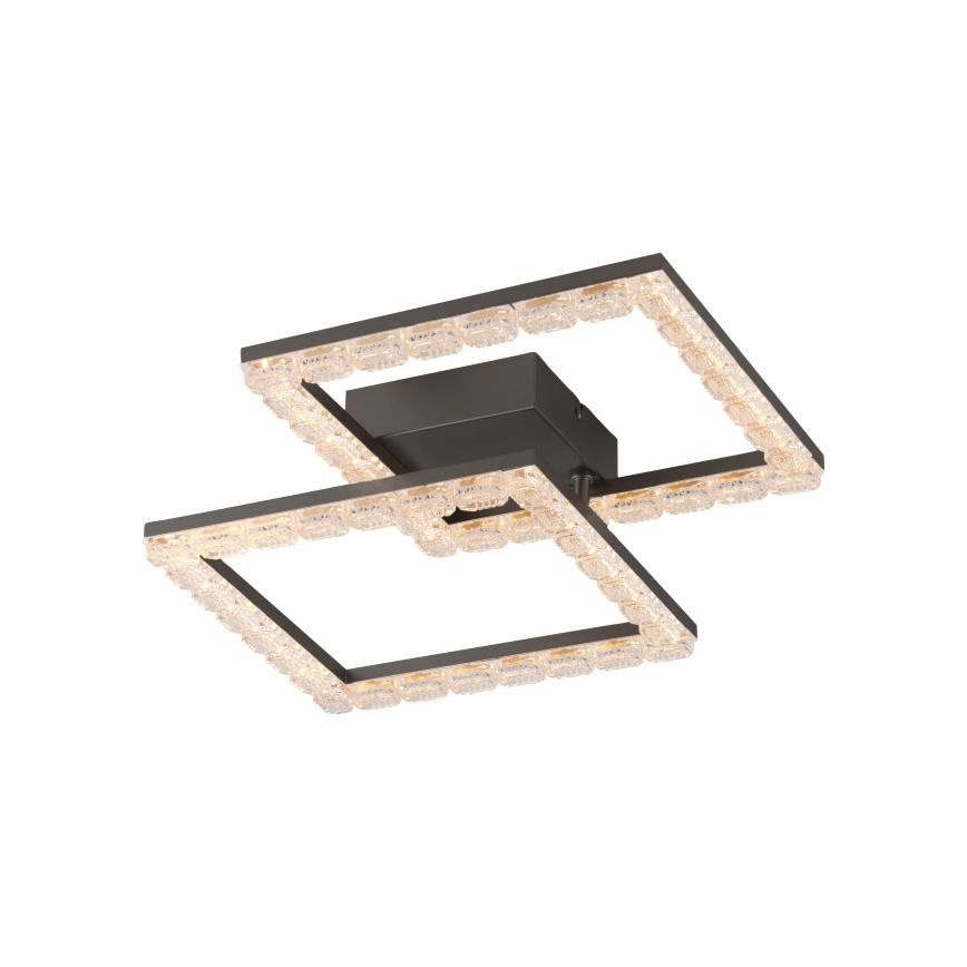 JUST LIGHT. 14732-18 - LED Stropné svietidlo GLITRA LED/17,5W/230V 37,6x37,6 cm čierna