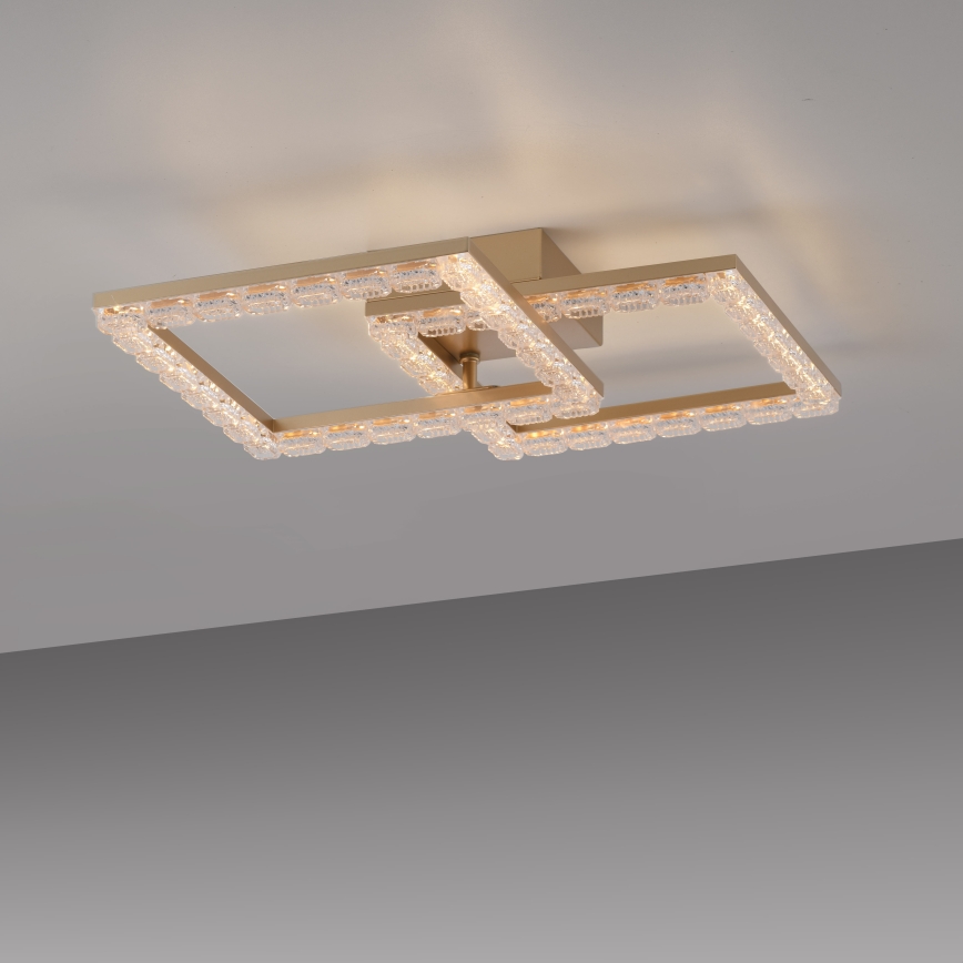 JUST LIGHT. 14732-60 - LED stropné svietidlo GLITRA LED/17,5W/230V 37,6x37,6 cm zlaté