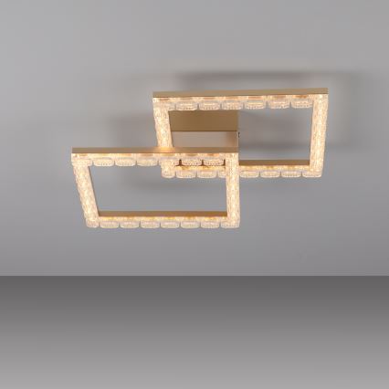 JUST LIGHT. 14732-60 - LED stropné svietidlo GLITRA LED/17,5W/230V 37,6x37,6 cm zlaté