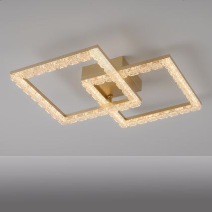 JUST LIGHT. 14732-60 - LED stropné svietidlo GLITRA LED/17,5W/230V 37,6x37,6 cm zlaté
