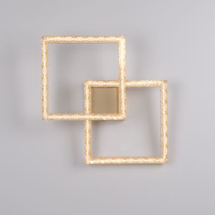 JUST LIGHT. 14732-60 - LED stropné svietidlo GLITRA LED/17,5W/230V 37,6x37,6 cm zlaté