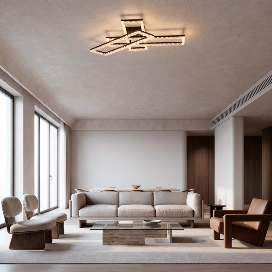 JUST LIGHT. 14733-18 - LED Stropné svietidlo GLITRA LED/35W/230V 57x72 cm čierna