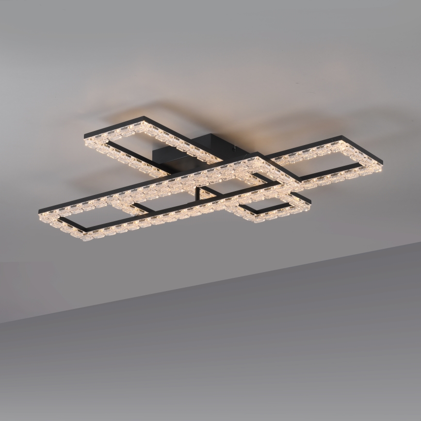 JUST LIGHT. 14733-18 - LED Stropné svietidlo GLITRA LED/35W/230V 57x72 cm čierna