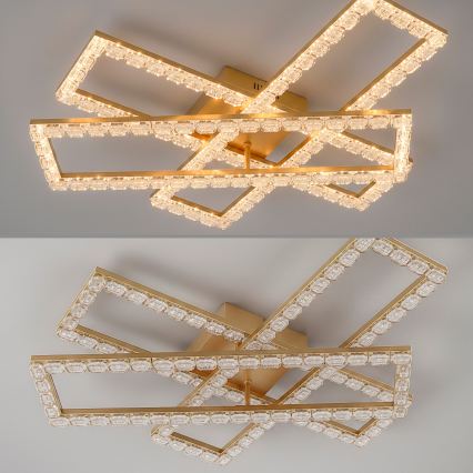 JUST LIGHT. 14733-60 - LED stropné svietidlo GLITRA LED/35W/230V 57,25x72,05 cm zlatá