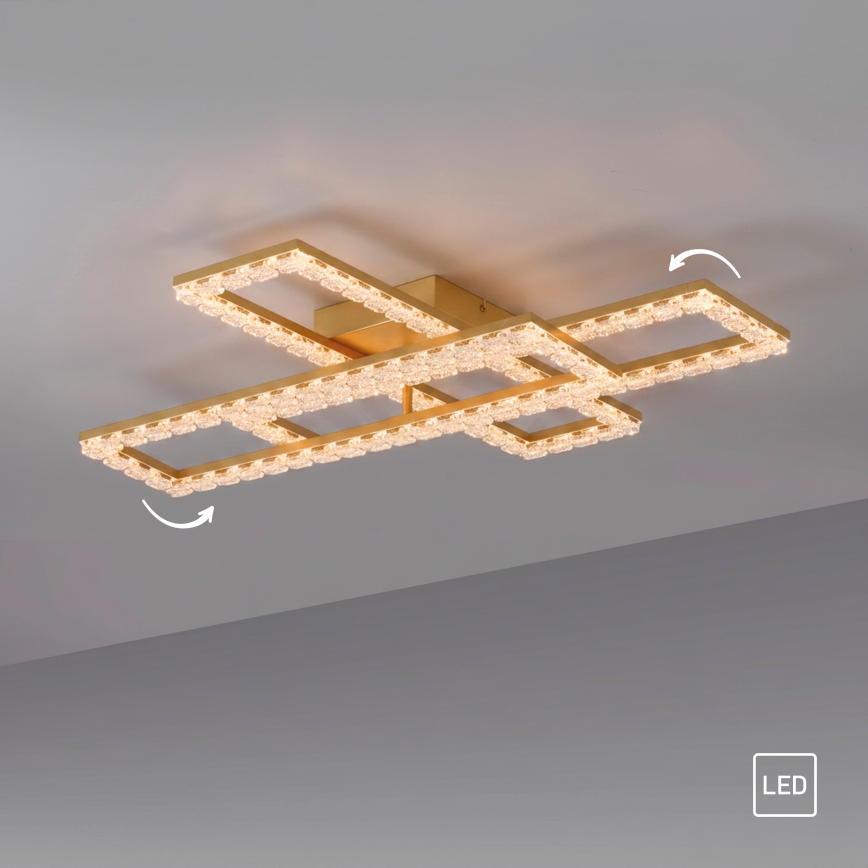 JUST LIGHT. 14733-60 - LED stropné svietidlo GLITRA LED/35W/230V 57,25x72,05 cm zlatá