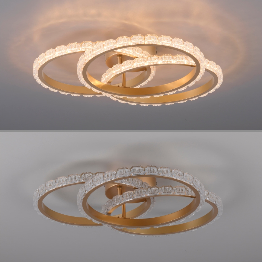 JUST LIGHT. 14734-60 - LED Stropné svietidlo GLITRA LED/37W/230V pr. 50 cm zlaté
