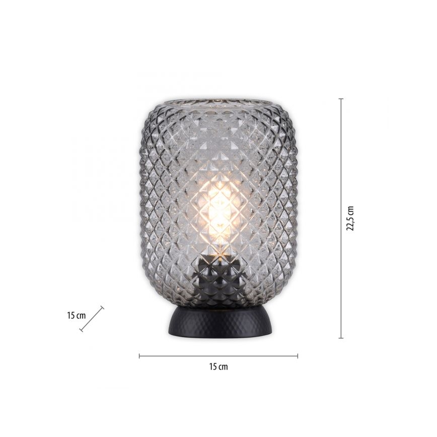 JUST LIGHT. 14906-18 - Stolná lampa REISHI 1xE27/40W/230V čierna