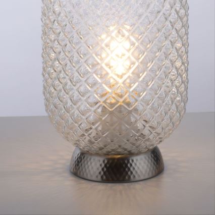 JUST LIGHT. 14906-55 - Stolná lampa REISHI 1xE27/40W/230V matný chróm