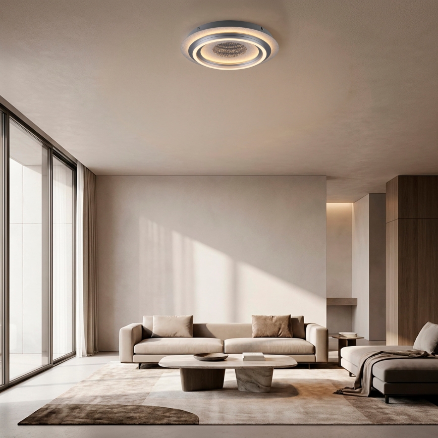 JUST LIGHT. 15089-21 - LED stropné svietidlo CICHIO LED/36W/230V pr. 40 cm matný chróm