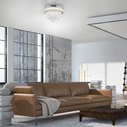 JUST LIGHT. 15092-17 - LED Stropné svietidlo KULUNKA LED/33W/230V pr. 38 cm lesklý chróm
