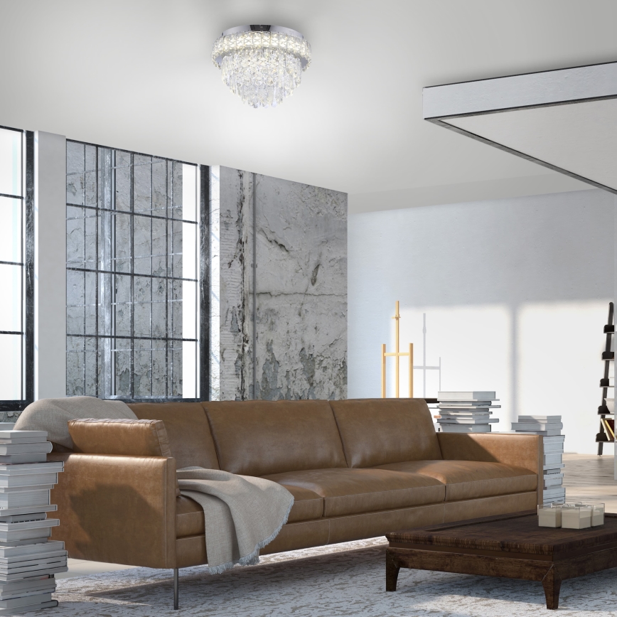JUST LIGHT. 15092-17 - LED Stropné svietidlo KULUNKA LED/33W/230V pr. 38 cm lesklý chróm