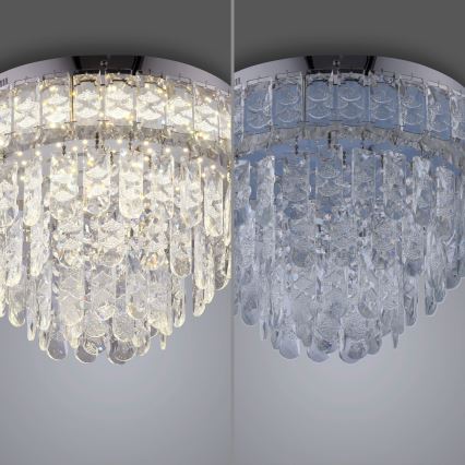 JUST LIGHT. 15092-17 - LED Stropné svietidlo KULUNKA LED/33W/230V pr. 38 cm lesklý chróm