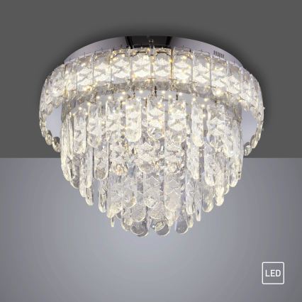JUST LIGHT. 15092-17 - LED Stropné svietidlo KULUNKA LED/33W/230V pr. 38 cm lesklý chróm