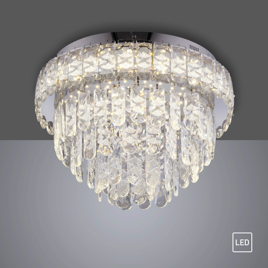 JUST LIGHT. 15092-17 - LED Stropné svietidlo KULUNKA LED/33W/230V pr. 38 cm lesklý chróm