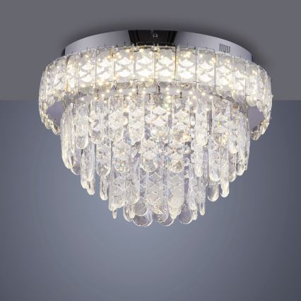 JUST LIGHT. 15092-17 - LED Stropné svietidlo KULUNKA LED/33W/230V pr. 38 cm lesklý chróm
