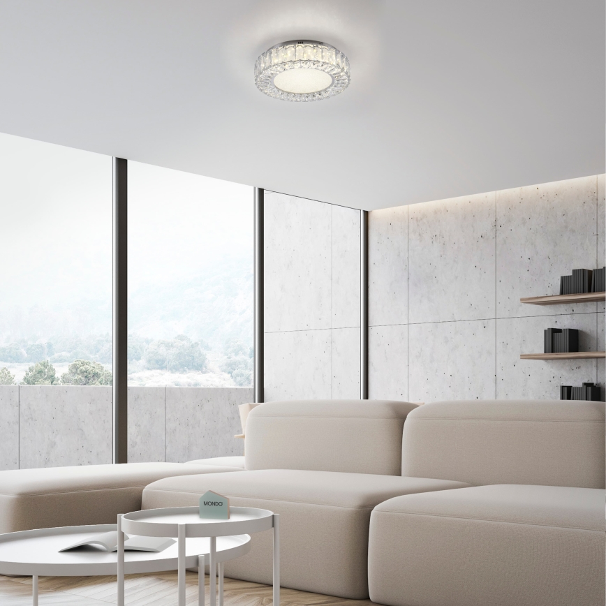 JUST LIGHT. 15221-17 - LED Stropné svietidlo KULUNKA LED/32W/230V pr. 37 cm lesklý chróm
