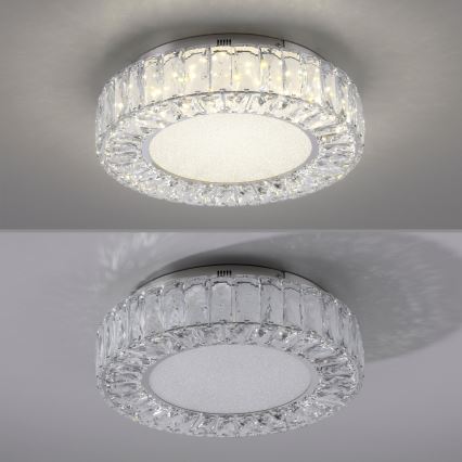 JUST LIGHT. 15221-17 - LED Stropné svietidlo KULUNKA LED/32W/230V pr. 37 cm lesklý chróm
