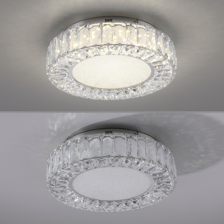 JUST LIGHT. 15221-17 - LED Stropné svietidlo KULUNKA LED/32W/230V pr. 37 cm lesklý chróm