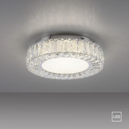 JUST LIGHT. 15221-17 - LED Stropné svietidlo KULUNKA LED/32W/230V pr. 37 cm lesklý chróm