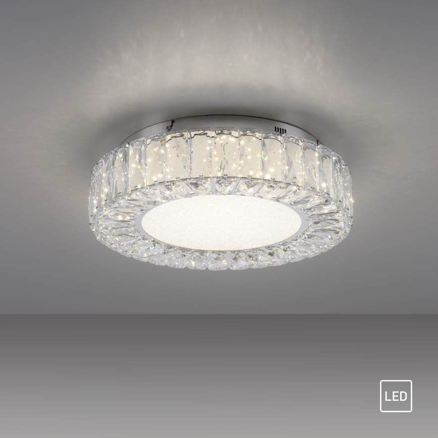 JUST LIGHT. 15221-17 - LED Stropné svietidlo KULUNKA LED/32W/230V pr. 37 cm lesklý chróm