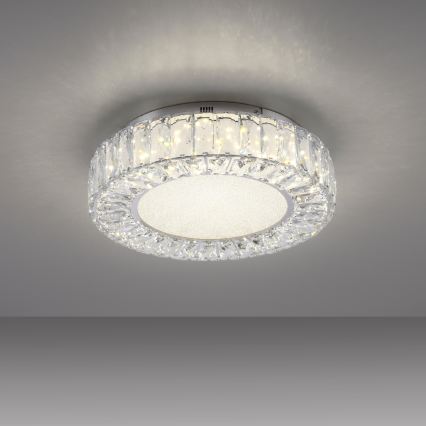 JUST LIGHT. 15221-17 - LED Stropné svietidlo KULUNKA LED/32W/230V pr. 37 cm lesklý chróm