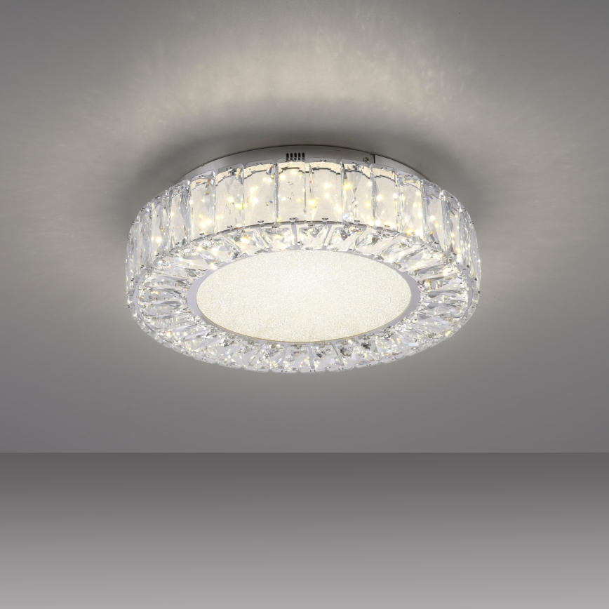JUST LIGHT. 15221-17 - LED Stropné svietidlo KULUNKA LED/32W/230V pr. 37 cm lesklý chróm