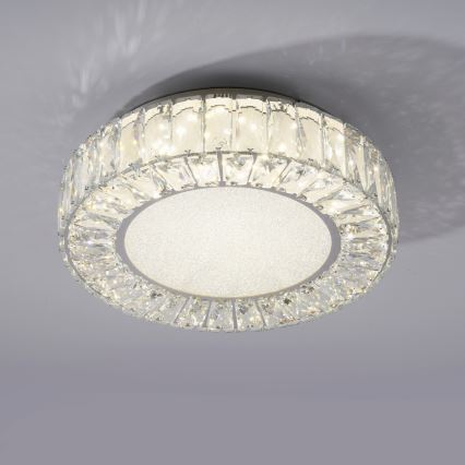 JUST LIGHT. 15221-17 - LED Stropné svietidlo KULUNKA LED/32W/230V pr. 37 cm lesklý chróm
